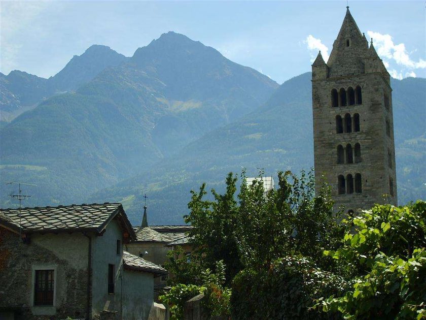 the bell tower Aosta city