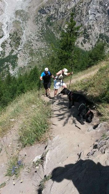 Waling up to Rifugio Bonetti Val Feret